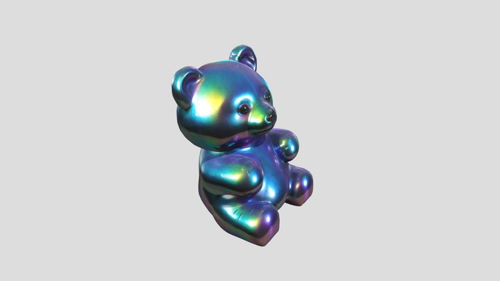 Shiny Y2K bear 3D Model