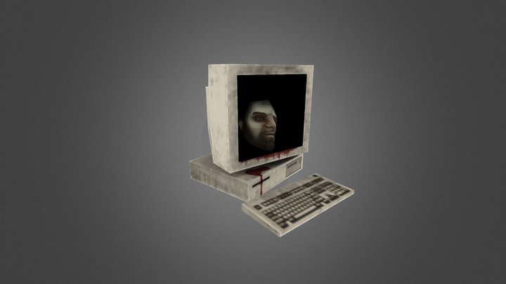 CRT monitor 3D Model