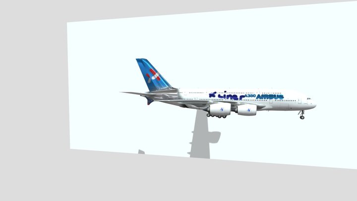 airbus a380 x-liner air with interior 3D Model