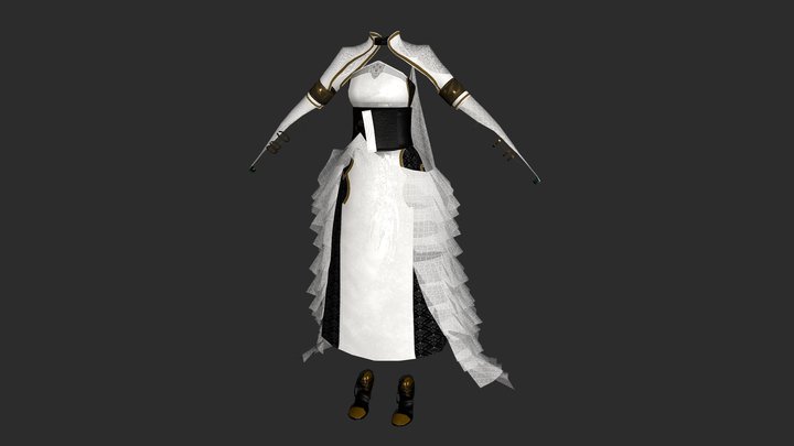 Kingsglaive Lunafreya's dress 3D Model