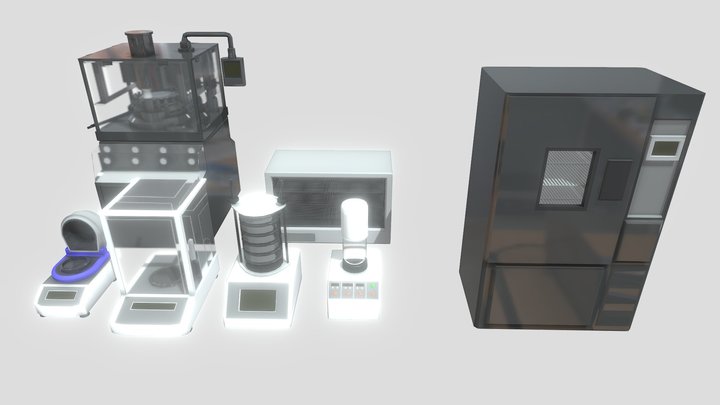 Lab Equipments 3D Model