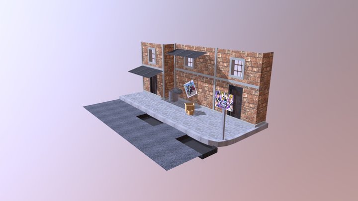 Practica creación de calle 3D Model