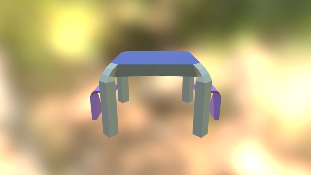 Low Poly Outdoor Table