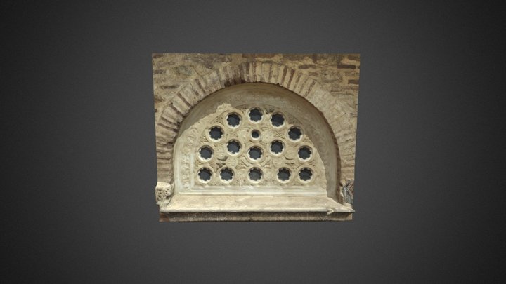 The central entrance glass panes 3D Model
