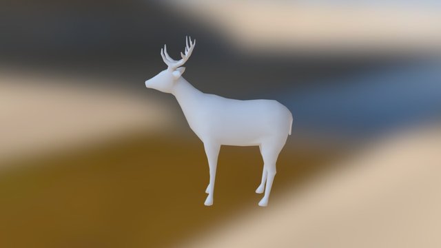 Real Time (Game) Deer 3d Model 3D Model