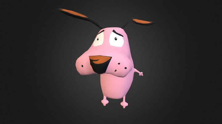 Courage the Cowardly Dog 3D Model