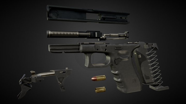 G17 9mm Pistol 3D Model