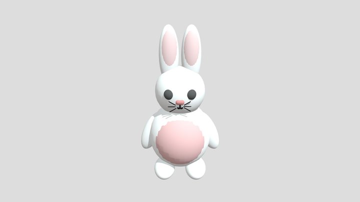 simple Easter bunny 3D Model