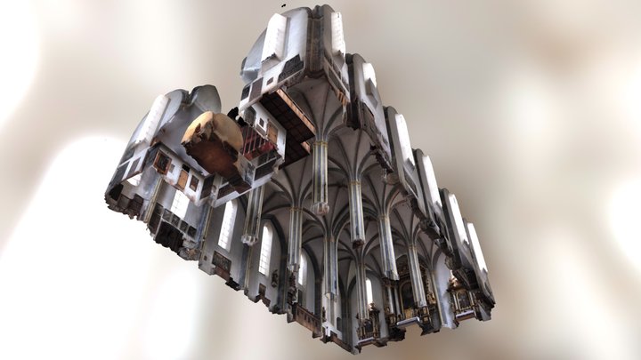 Church interior test - Gotische Hallenkirche 3D Model