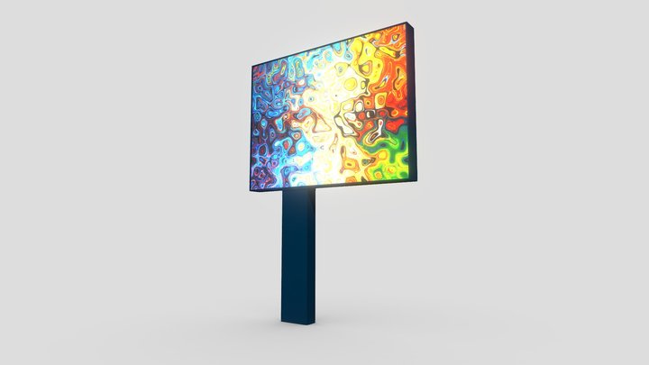 City Light Board, Aufsteller links 3D Model