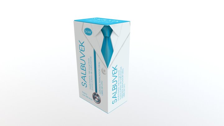 Salbuvek de 1 frasco 3D Model