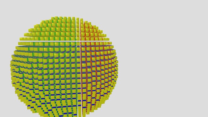 Minecraft sphere 3D Model