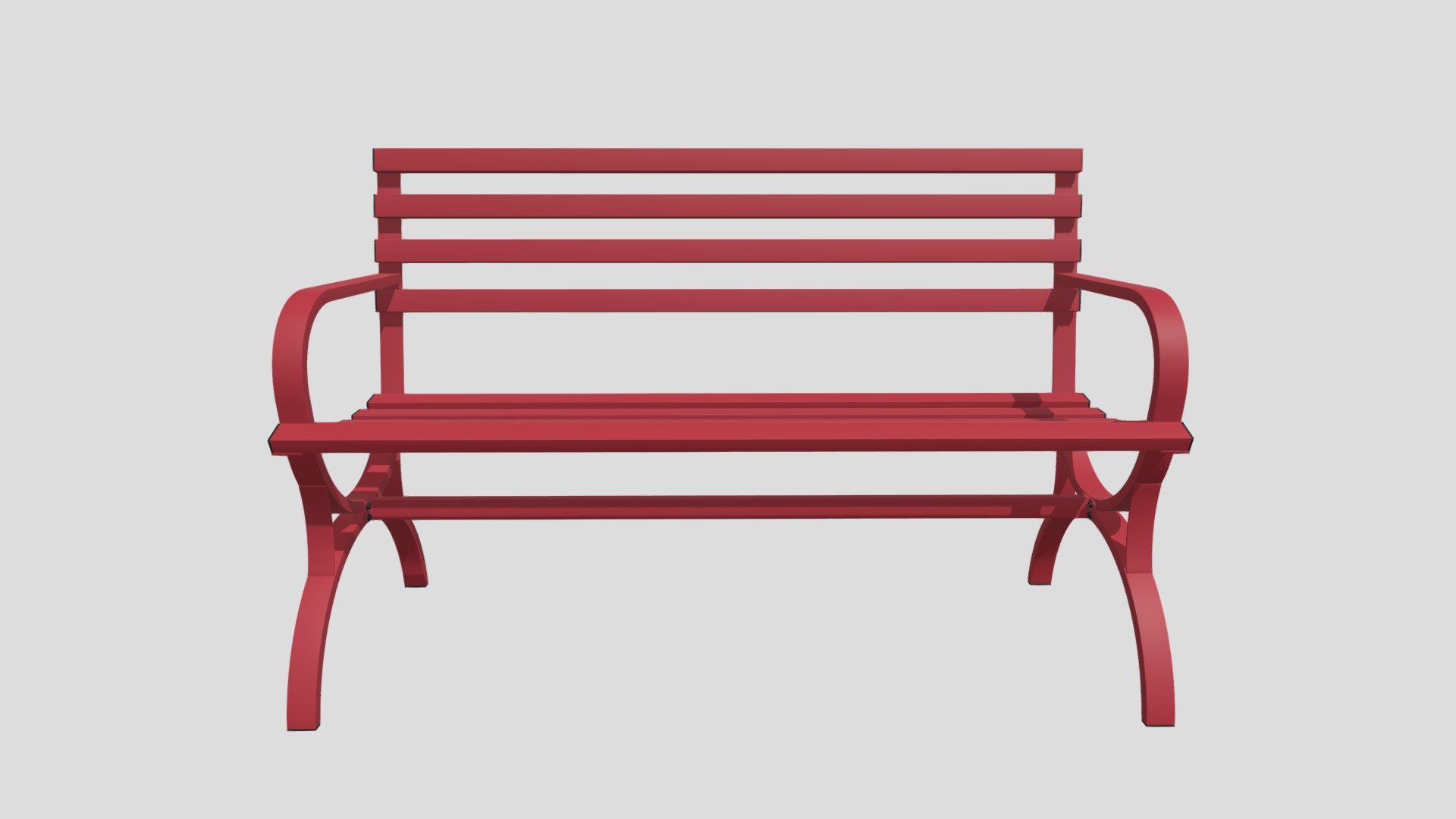 Red_bench_lancas_nfinite Download Free 3D model by tenia [b417d14
