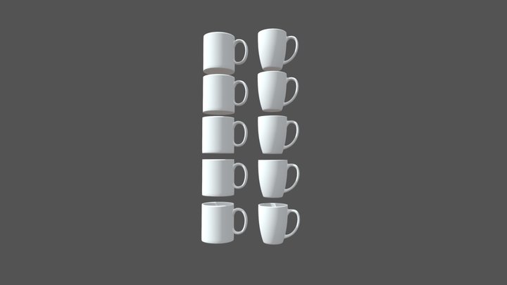 coffee cups 3D Model