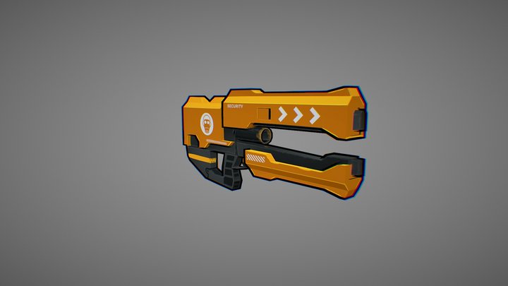 space_gun-Low poly 3D Model