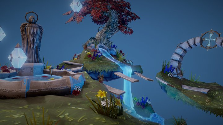 Abandoned Garden Diorama 3D Model