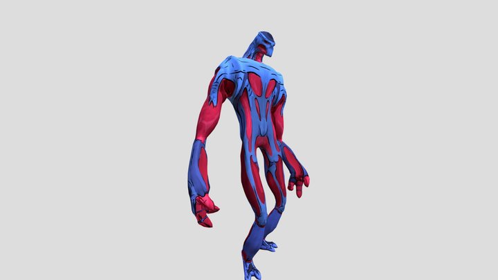 Comic Alien v1 Low-Poly 3D Model