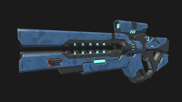 Terminus Frontier - Sniper Railgun - Scifi Gun 3D Model