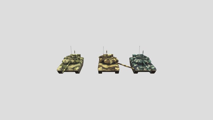 T-90 Tank - Tanque T-90 Ruso 3D Model