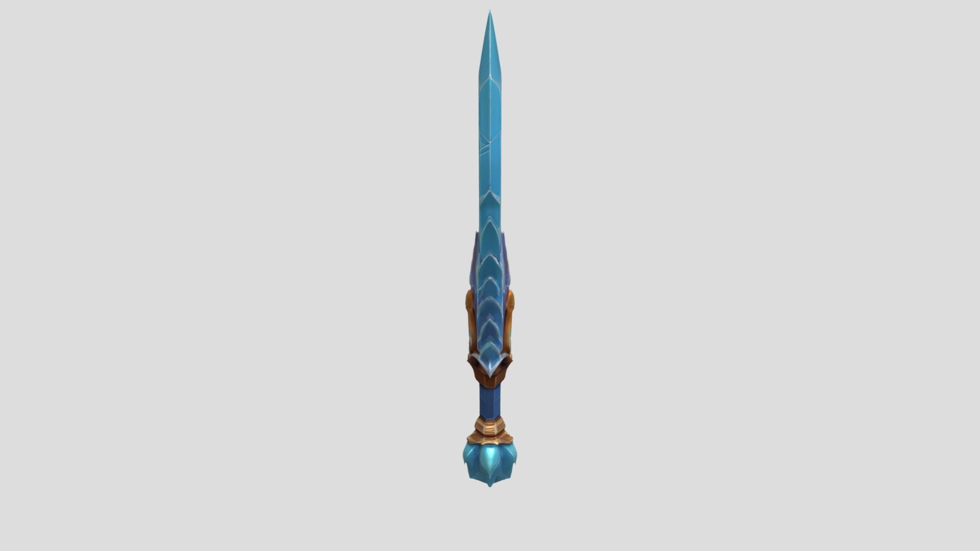 fantasy ice sword - 3D model by christopherbayaban [b42536c] - Sketchfab