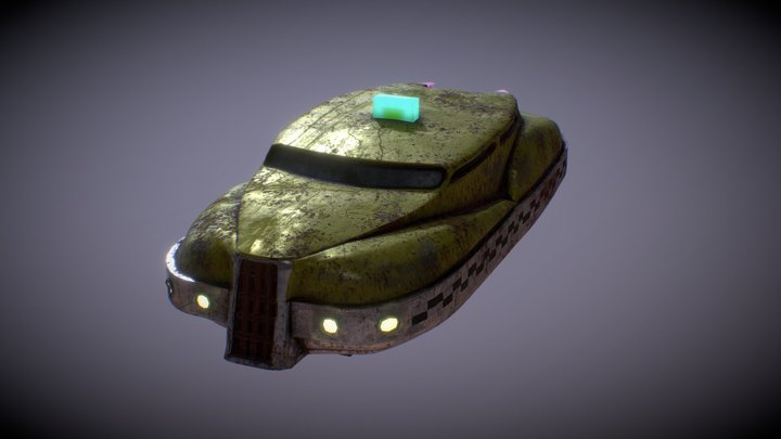 B90 Taxi (The fifth element) 3D Model
