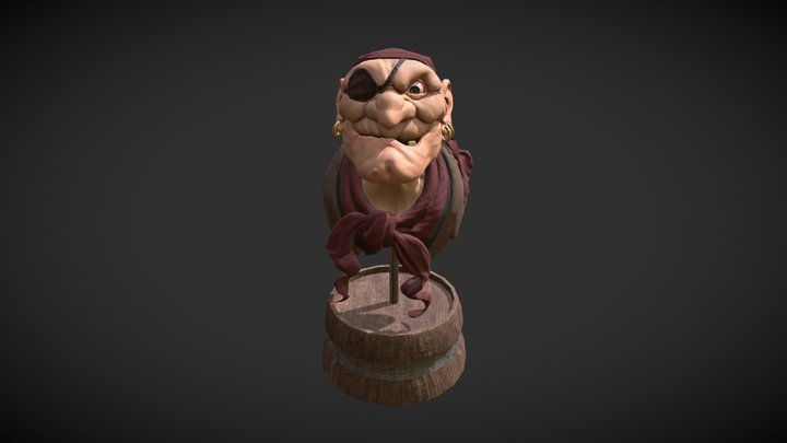 Pirate Bust 3D Model