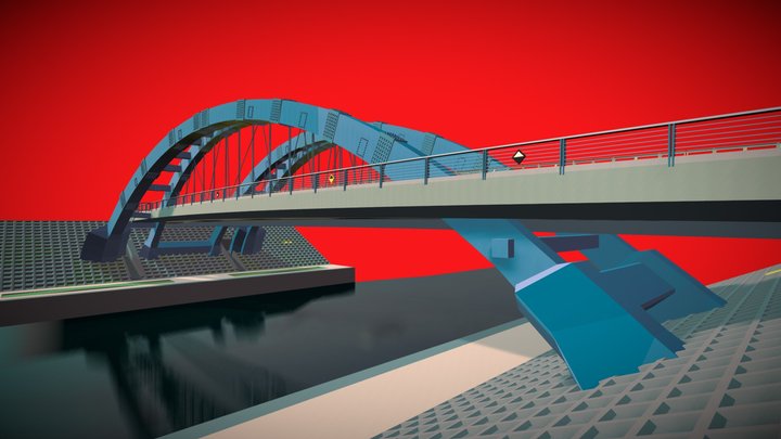 Mindaugas Bridge | Mindaugo Tiltas, Vilnius 3D Model