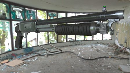 Police Style Pump-Action Shotgun 3D Model