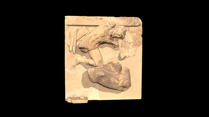 Athenian Treasury Metope 19 - Heracles 3D Model