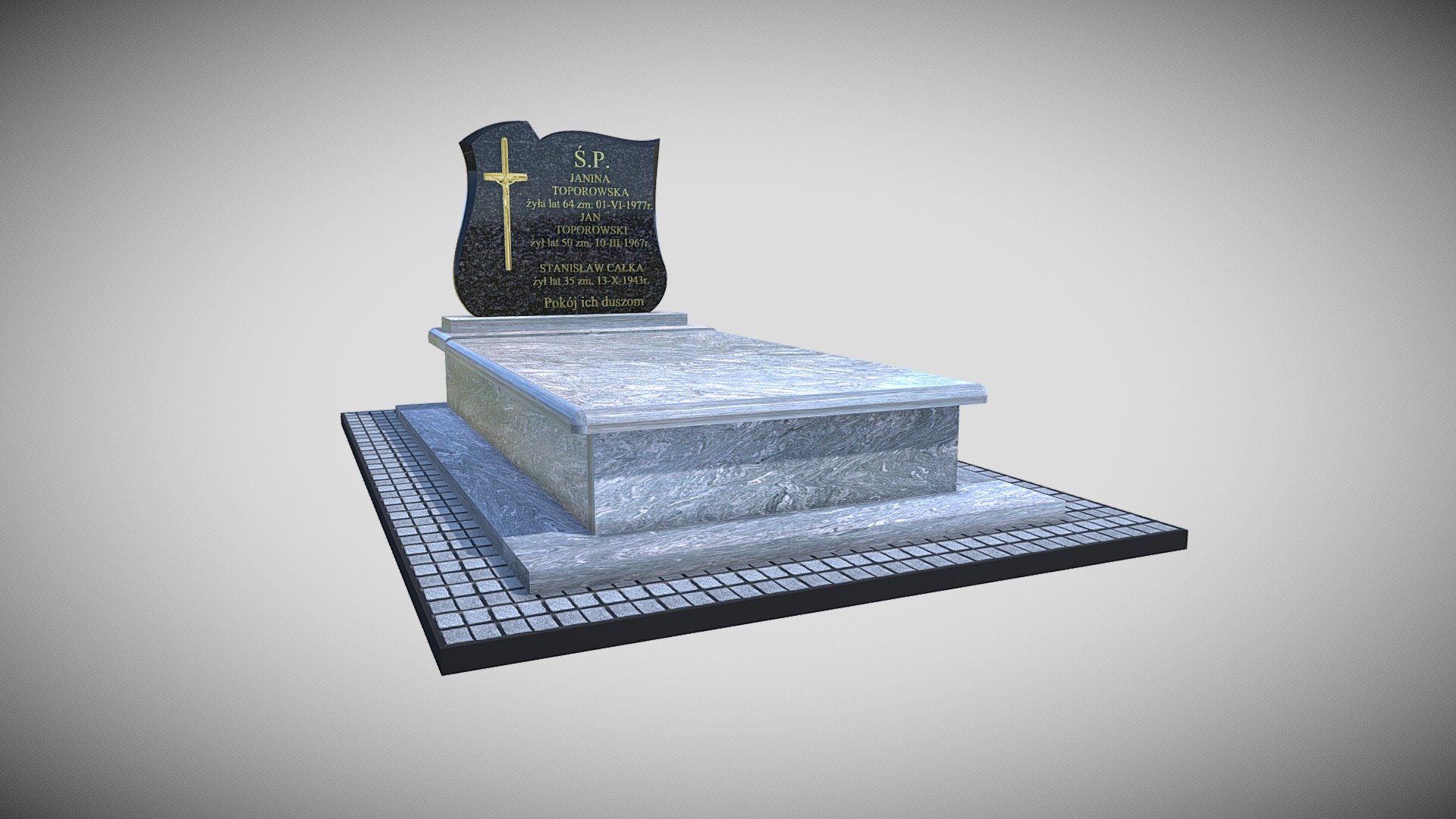 Tombstone 15 Nagrobek 15 - Download Free 3D model by tandrzej [b42c0dd ...