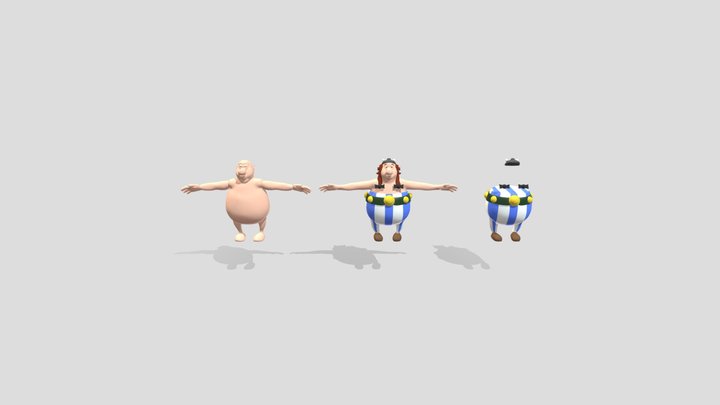 Obelix Escultura 3D Model
