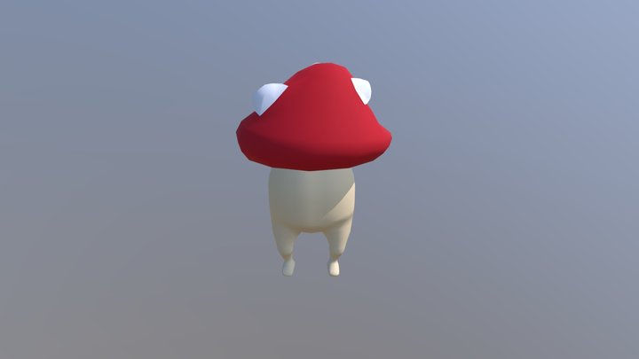 Mushroom Enemy Low Poly Animated 3D Model