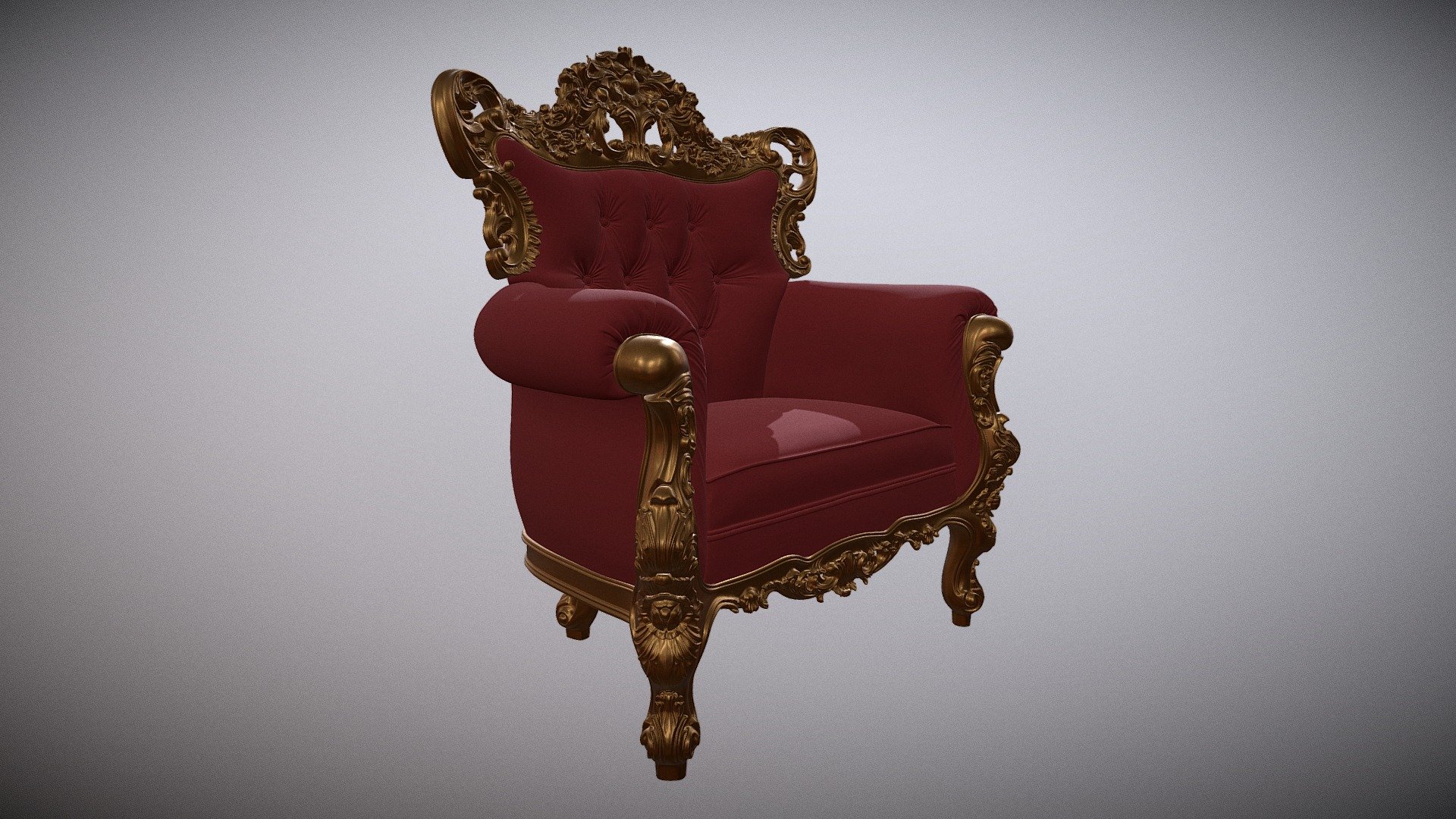 Baroque Chair - Buy Royalty Free 3D model by Almir.Jusufovic [b42db36 ...