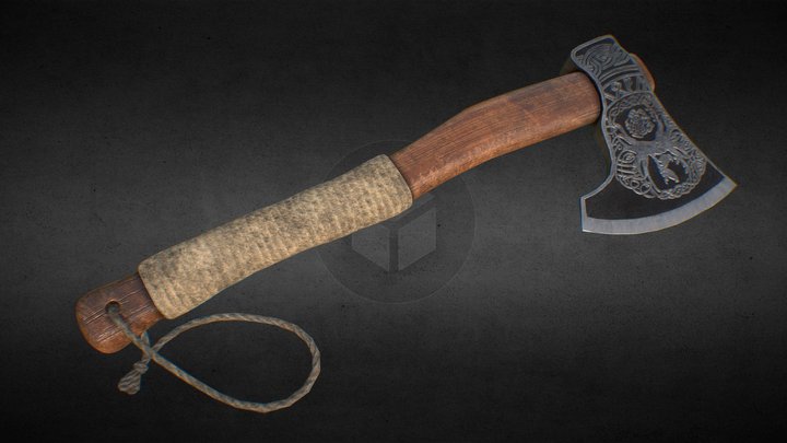 Viking War Axe 3D Model