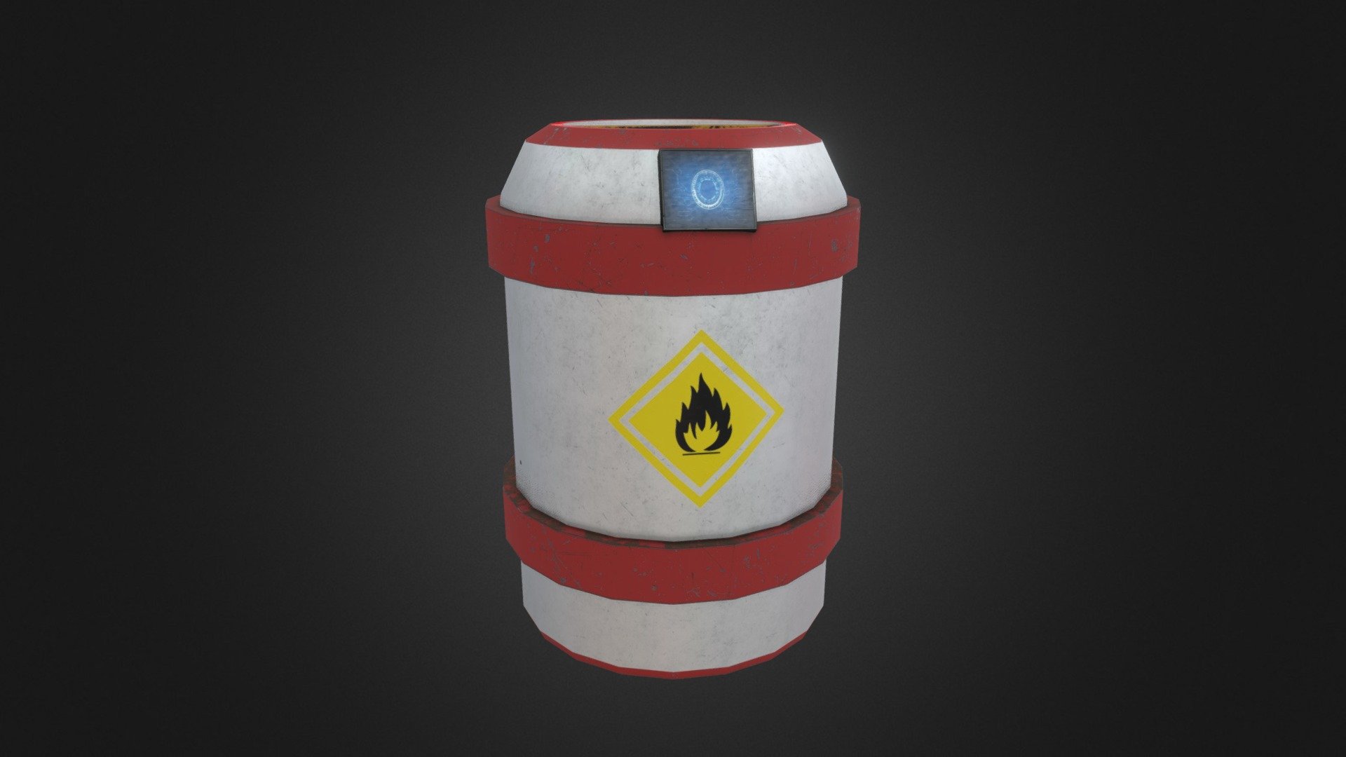 Sci-fi explosive barrel - 3D model by hatimms [b42f2e5] - Sketchfab