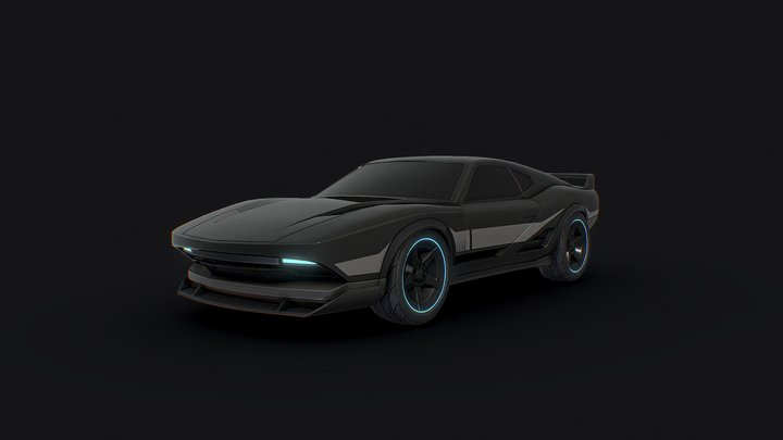 Cyberpunk car 3D Model