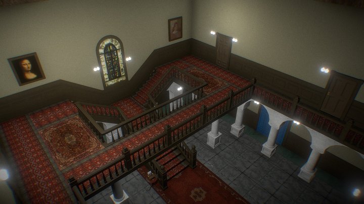 Mansion Hall 3D Model