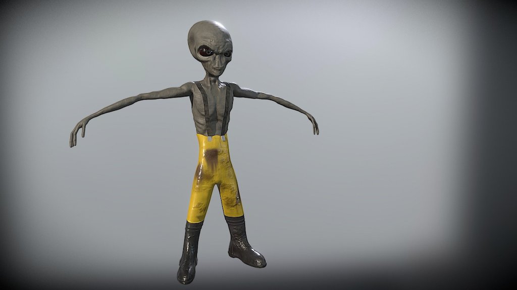 Alien Grey, Marine Biologist - Game Character - 3D model by dbugg1138 ...