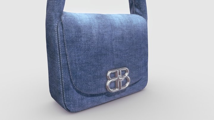 Balenciaga Handbag  Denim 3D Model