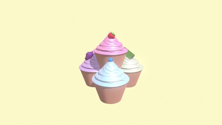Pink, blue, green, and purple cupcakes <3