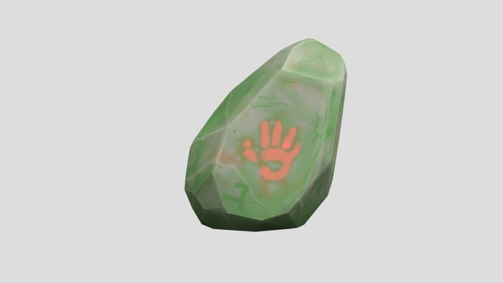 [Low poly] handpainter hand-painted stone/rock 3D Model