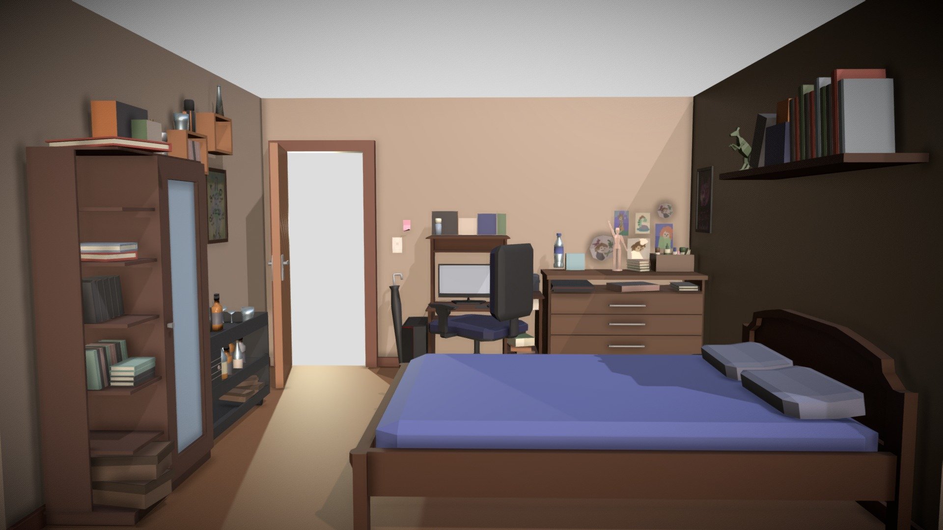 Bedroom 3d Model By Flafo Leafsoru [b43307b] Sketchfab