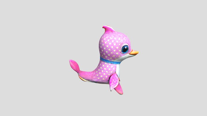 2beba77e4ac2_cute_mix_of_dolphin_and_a_bird._ 3D Model