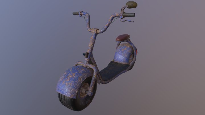 Scooter Midterm Textured 3D Model