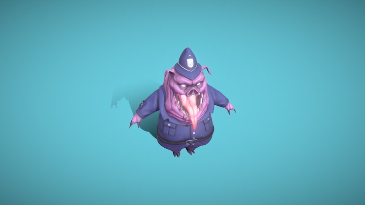 Porky cop 3D Model