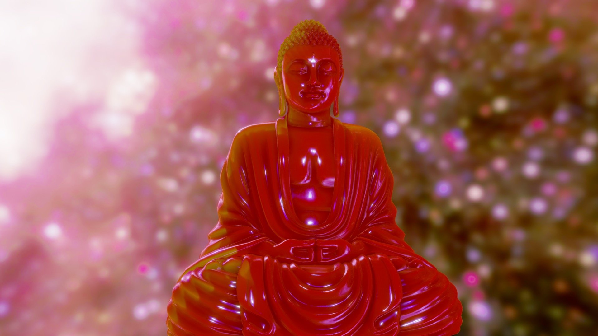 Glass Buddha Statuette - Buy Royalty Free 3D model by Eugene Korolev