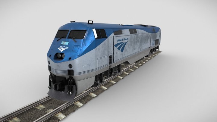 Amtrak Genesis P42DC Low Poly 3D Model