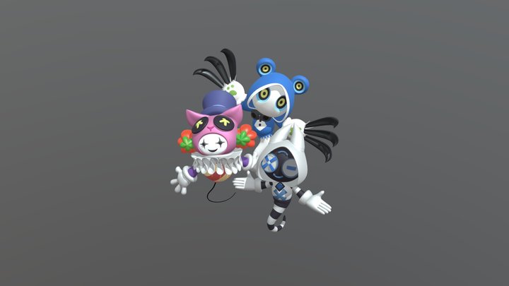 Three Ghost Characters 3D Model