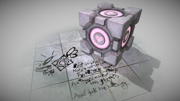 Portal - Weighted Companion Cube 3D Model