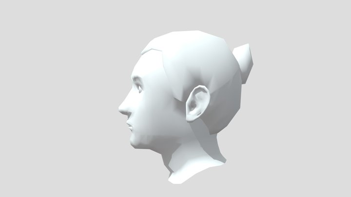 Low-poly Self Portrait 3D Model